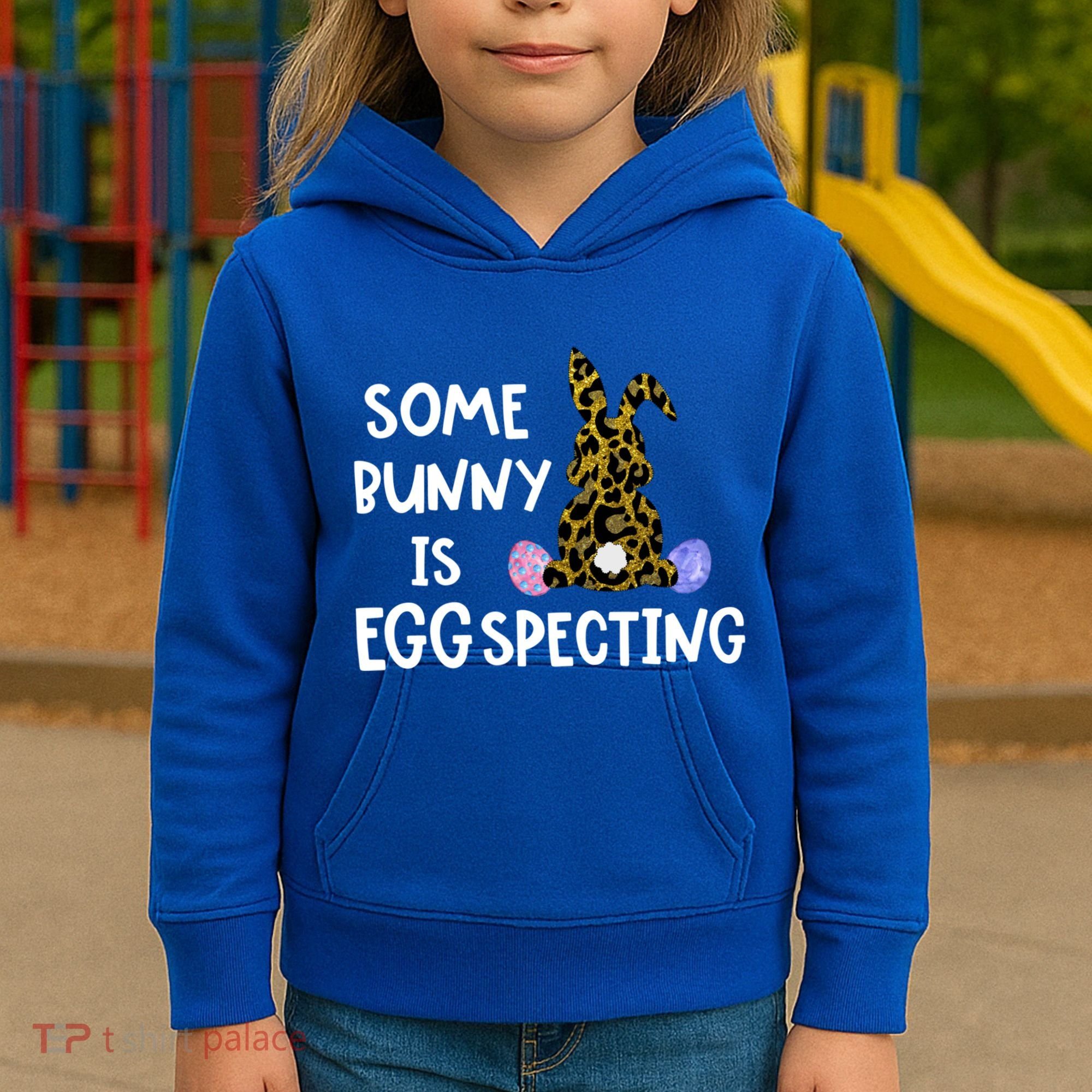 Cute Announcefunny Gift Easter Expecting Pregnant Mom Gift Kids Hoodie