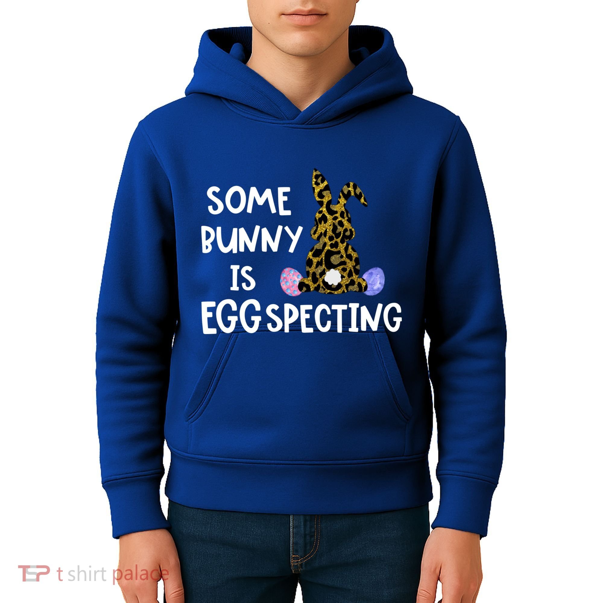 Cute Announcefunny Gift Easter Expecting Pregnant Mom Gift Kids Hoodie