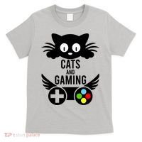 Cats And Gaming Funny Cat Lover Video Games T-Shirt thumb 0