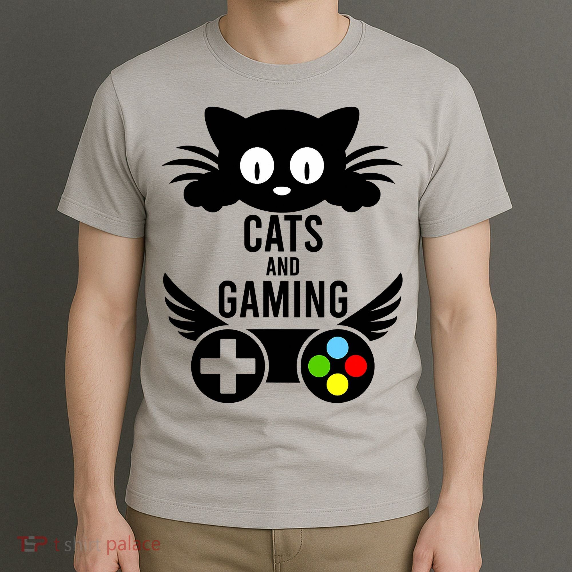Cats And Gaming Funny Cat Lover Video Games T-Shirt