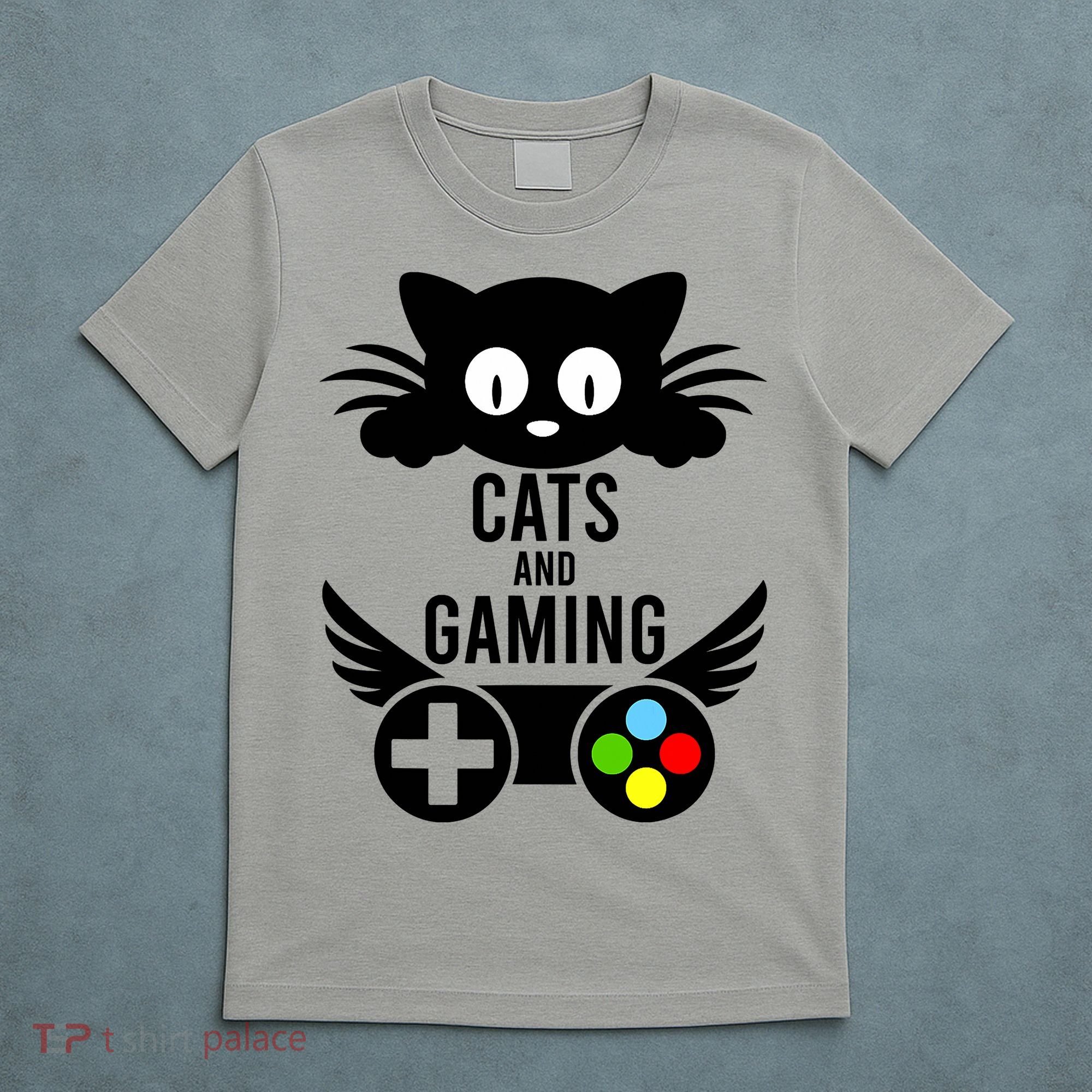 Cats And Gaming Funny Cat Lover Video Games T-Shirt