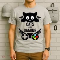 Cats And Gaming Funny Cat Lover Video Games T-Shirt thumb 6