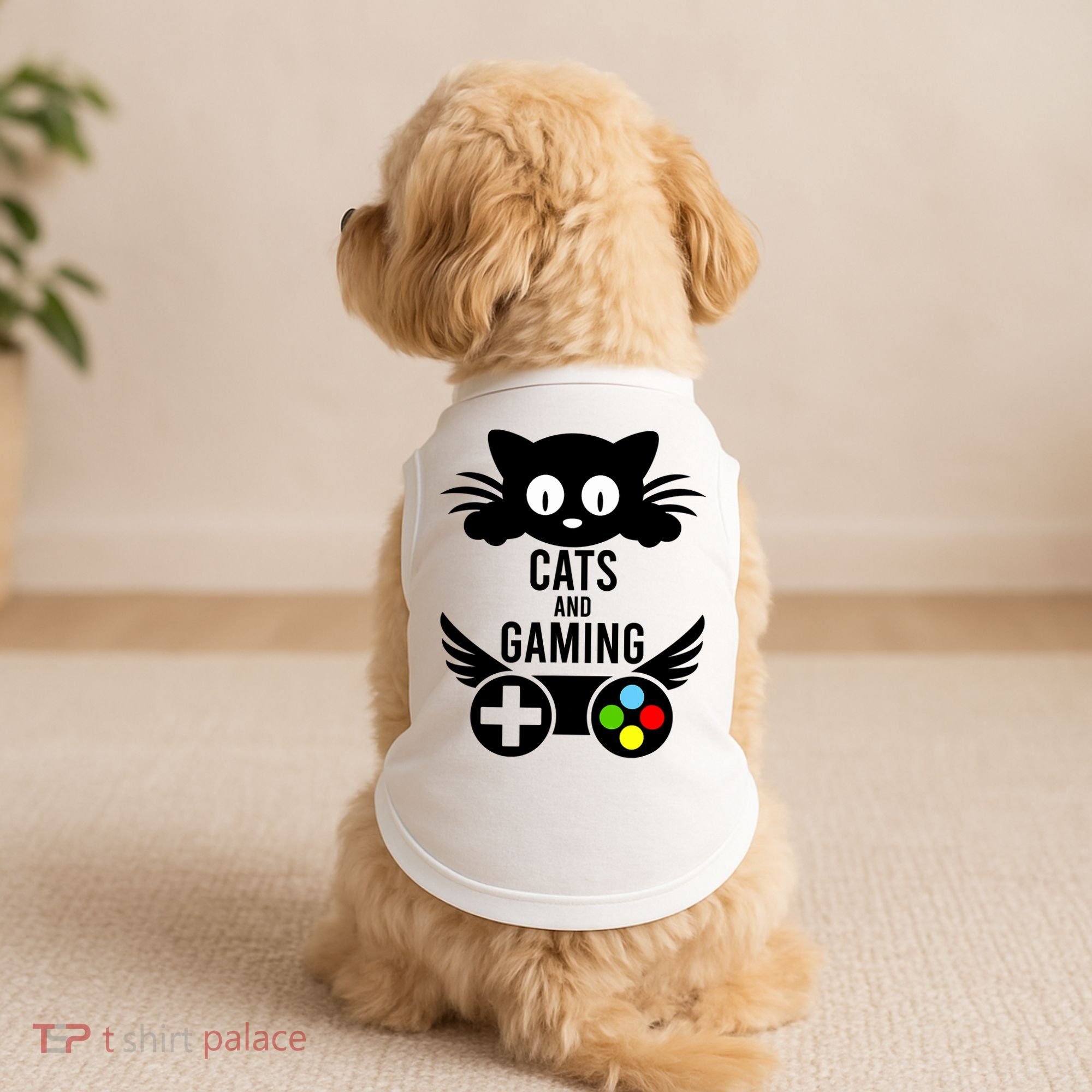 Cats And Gaming Funny Cat Lover Video Games Doggie Tank