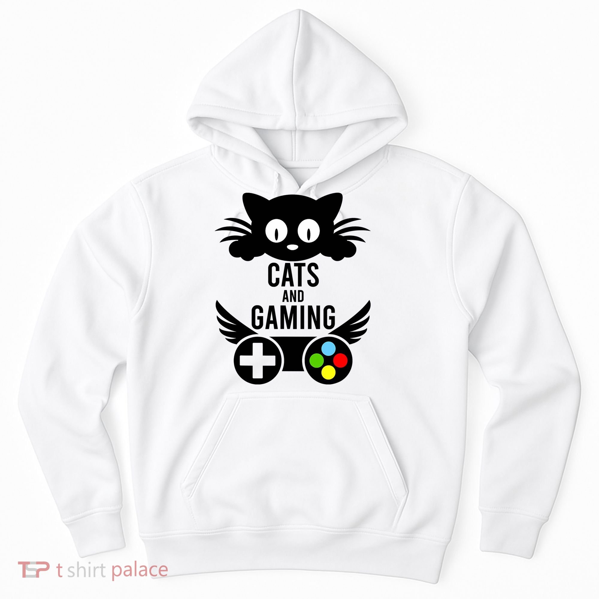Cats And Gaming Funny Cat Lover Video Games Hoodie
