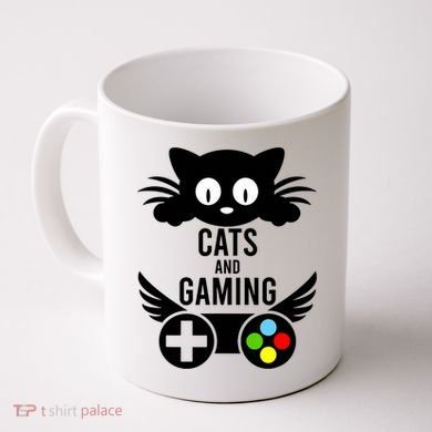 Cats And Gaming Funny Cat Lover Video Games Coffee Mug
