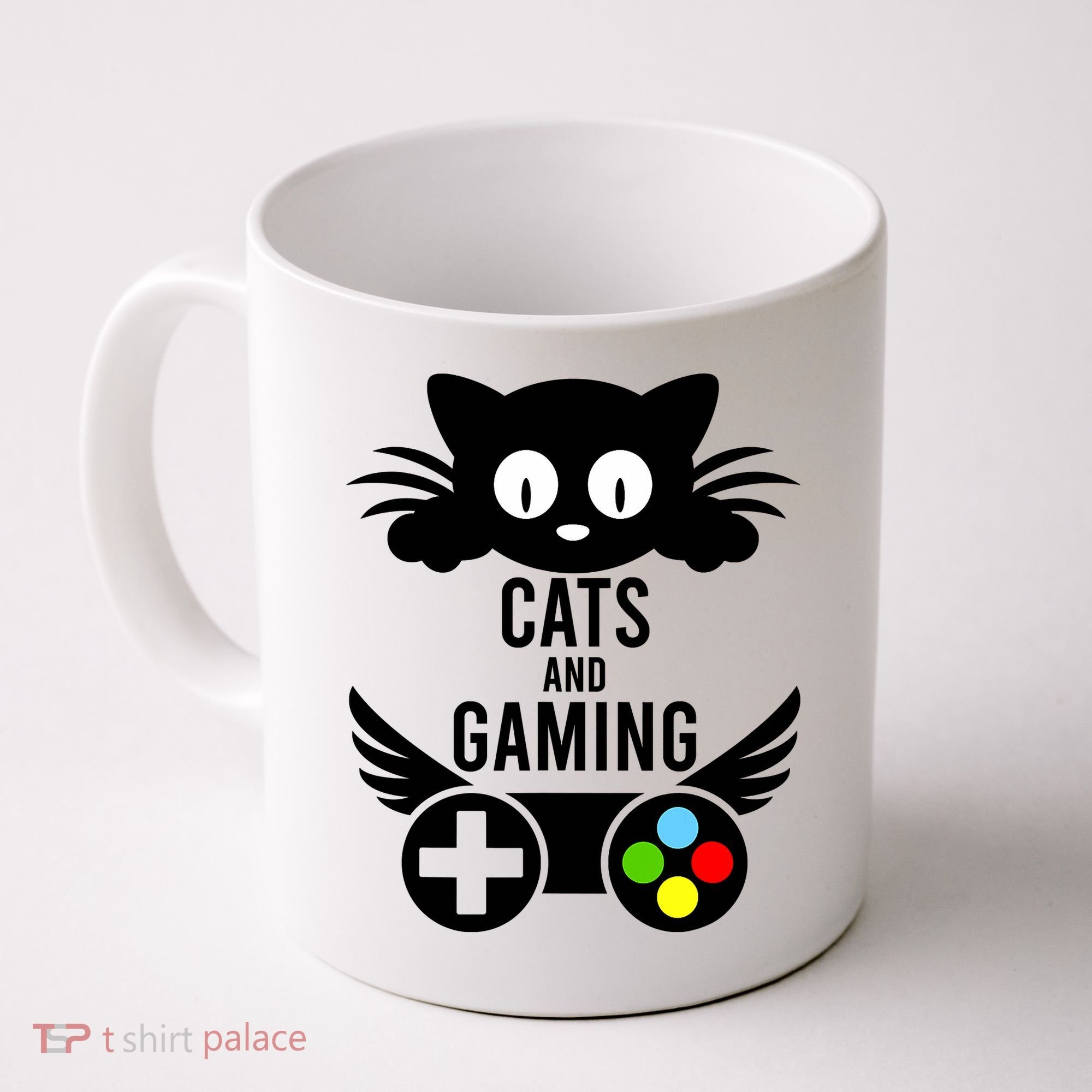 Cats And Gaming Funny Cat Lover Video Games Coffee Mug