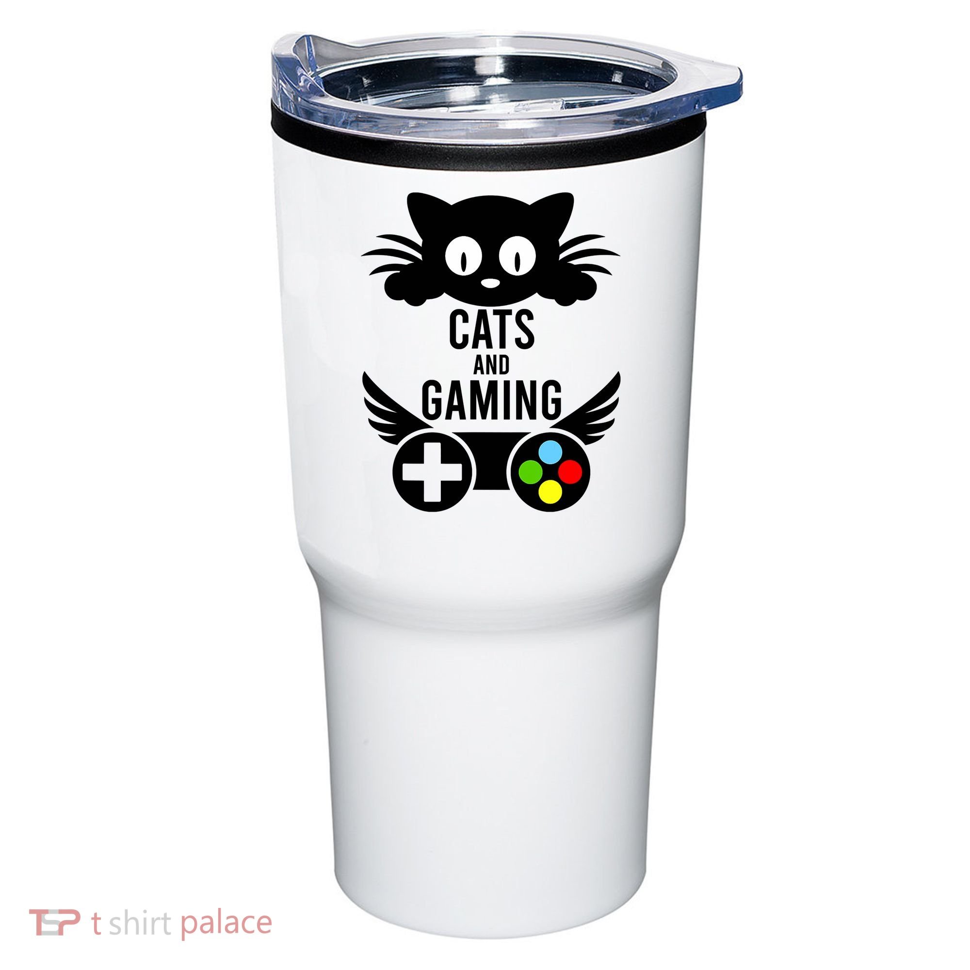 Cats And Gaming Funny Cat Lover Video Games Tumbler