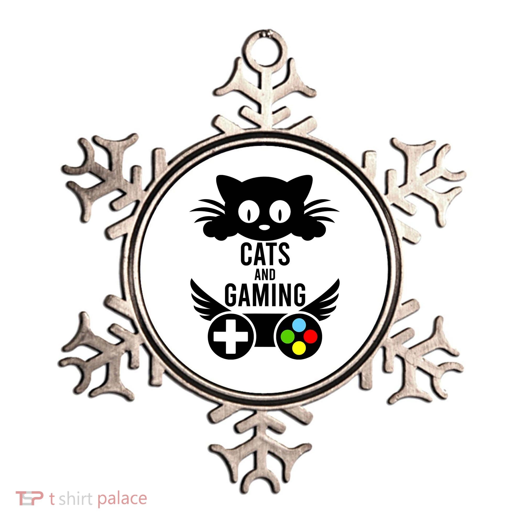 Cats And Gaming Funny Cat Lover Video Games Ornament