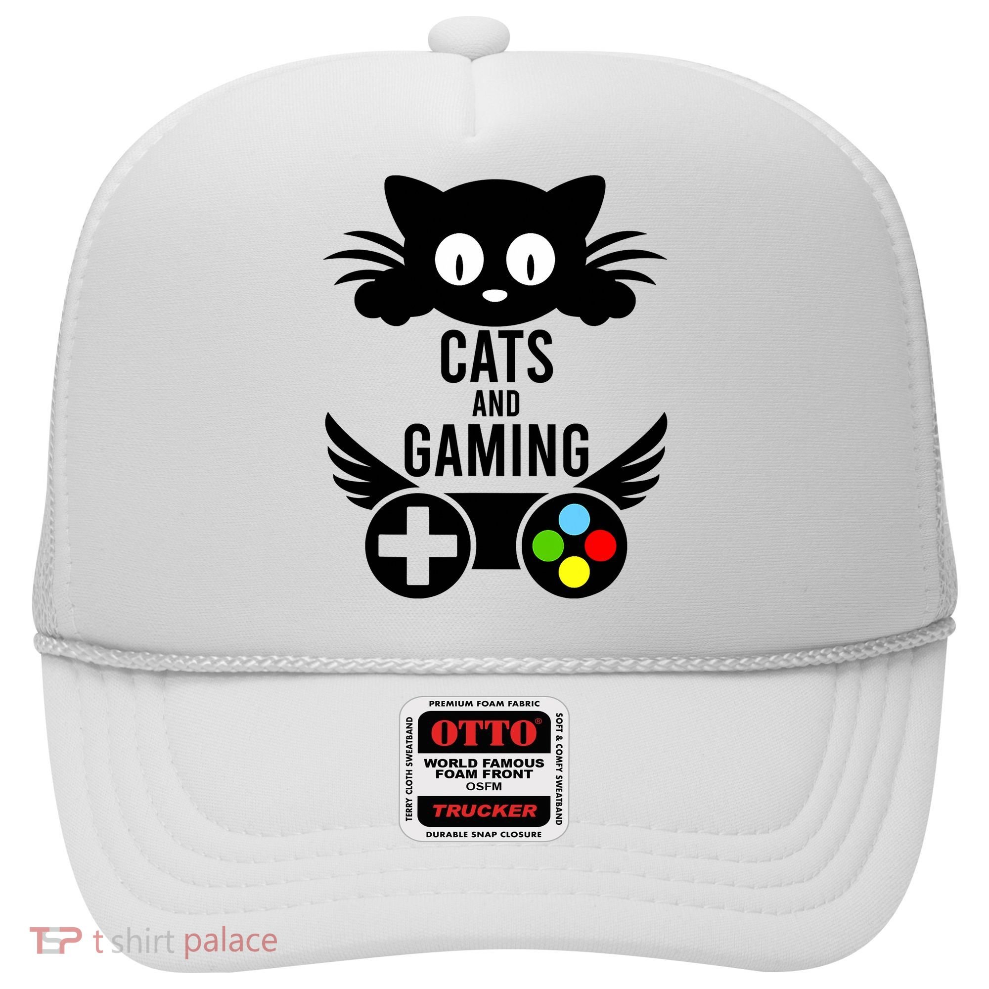 Cats And Gaming Funny Cat Lover Video Games Hat