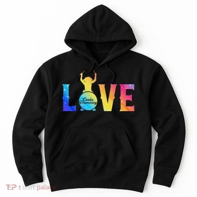 Cardio And Gym Colored Love Cardio Drumming Hoodie