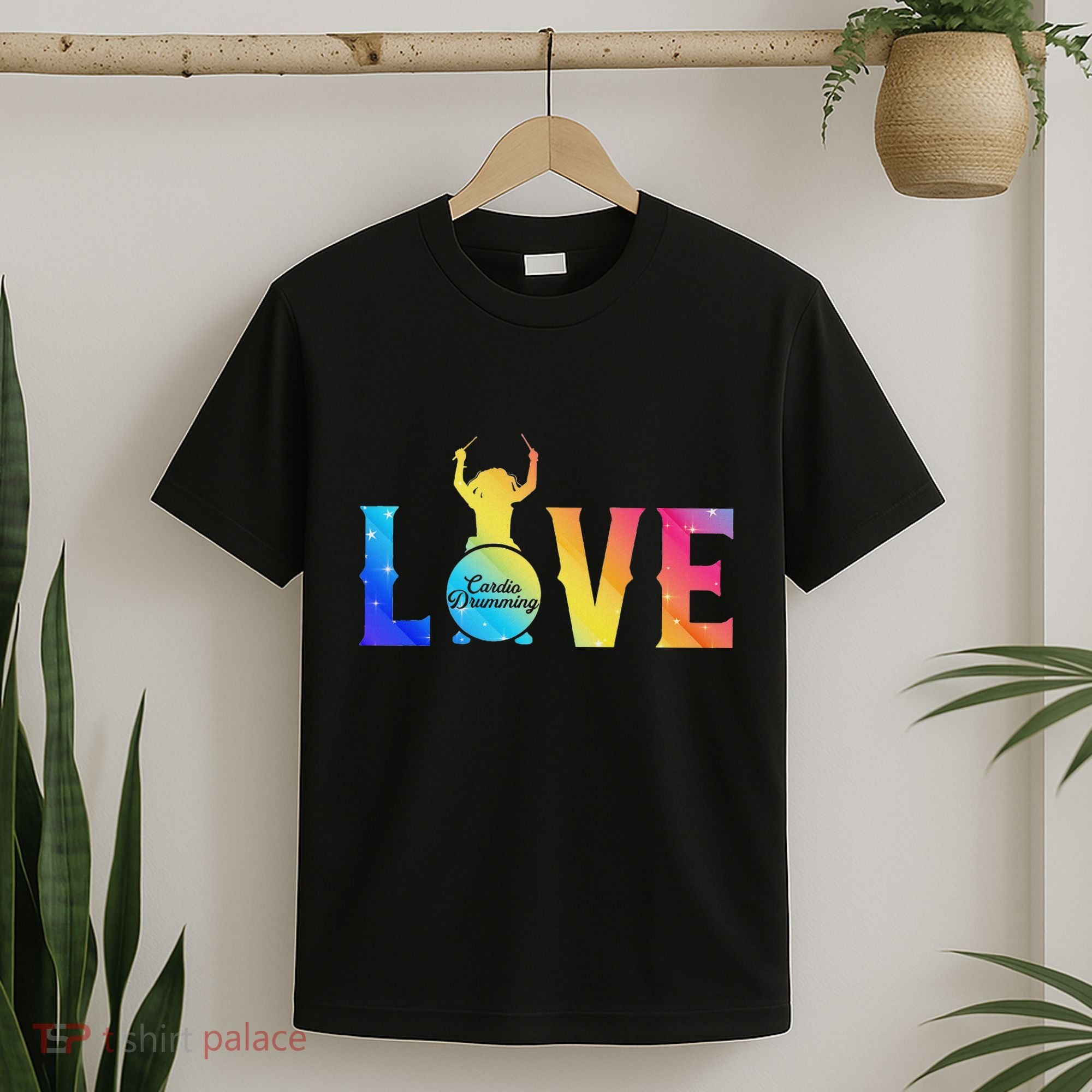 Cardio And Gym Colored Love Cardio Drumming T-Shirt