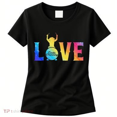 Cardio And Gym Colored Love Cardio Drumming Women's T-Shirt