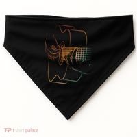 Cool Acoustic Guitar Acoustic Guitar Player USA-Made Doggie Bandana thumb 0