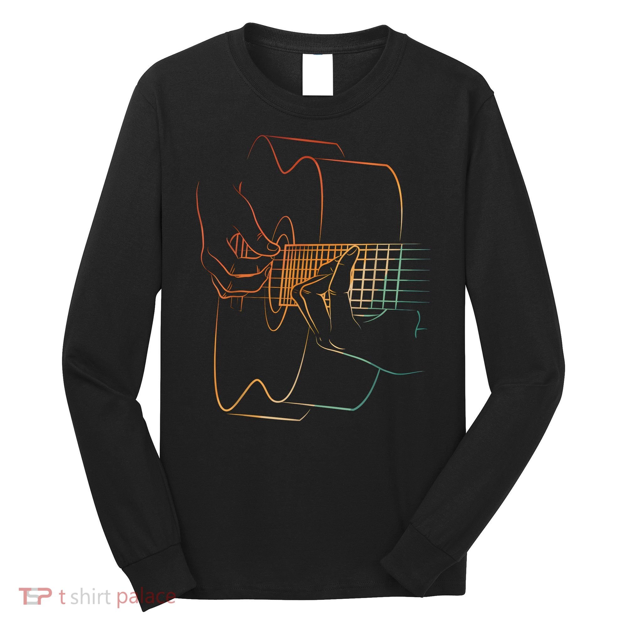 Cool Acoustic Guitar Acoustic Guitar Player Long Sleeve Shirt