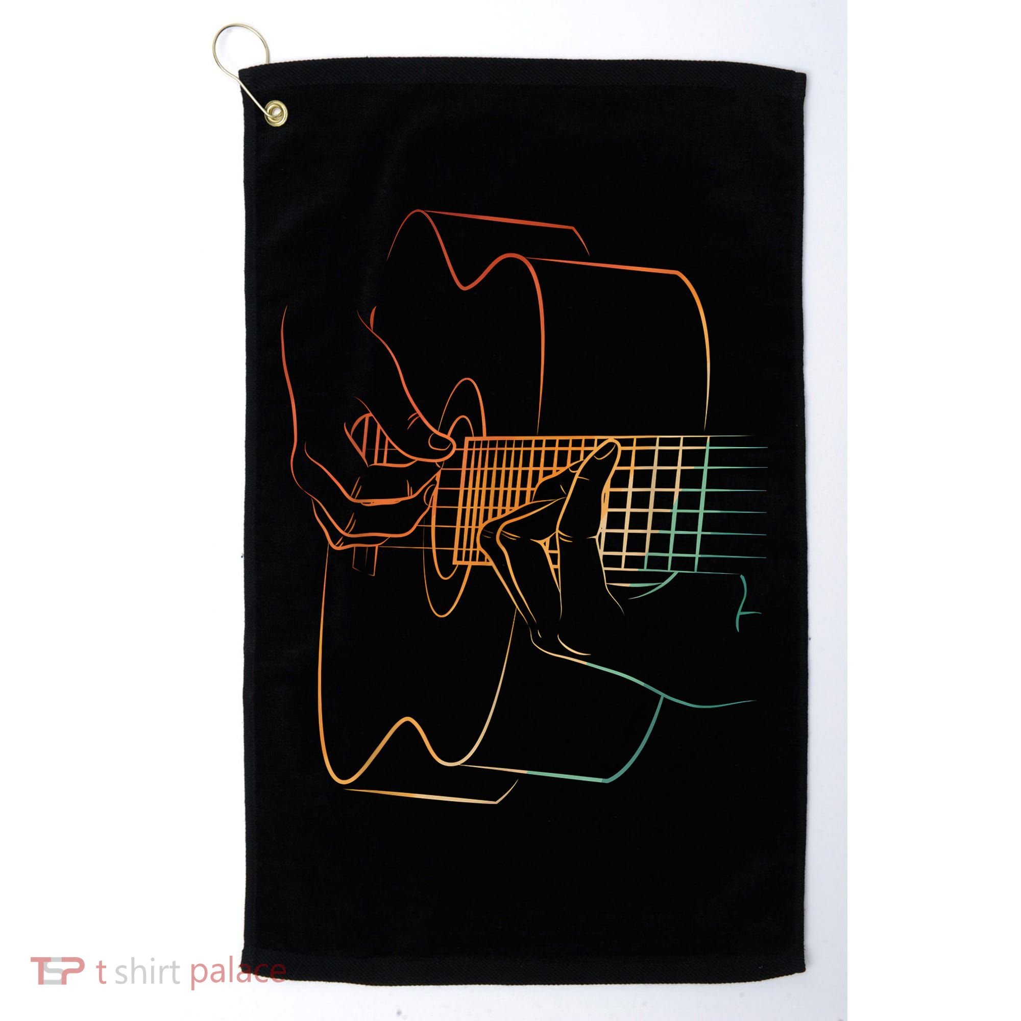 Cool Acoustic Guitar Acoustic Guitar Player Golf Towel