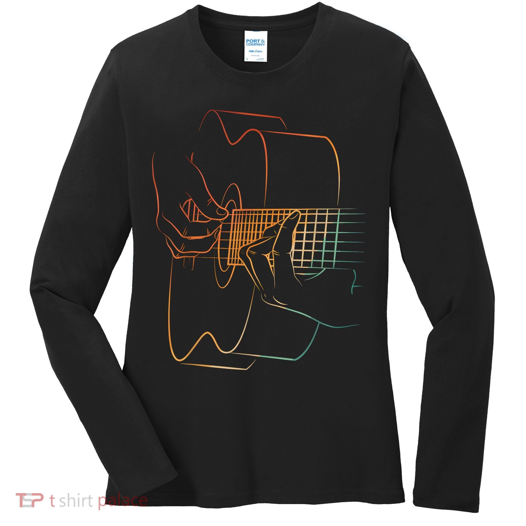 Cool Acoustic Guitar Acoustic Guitar Player Women's Long Sleeve Shirt