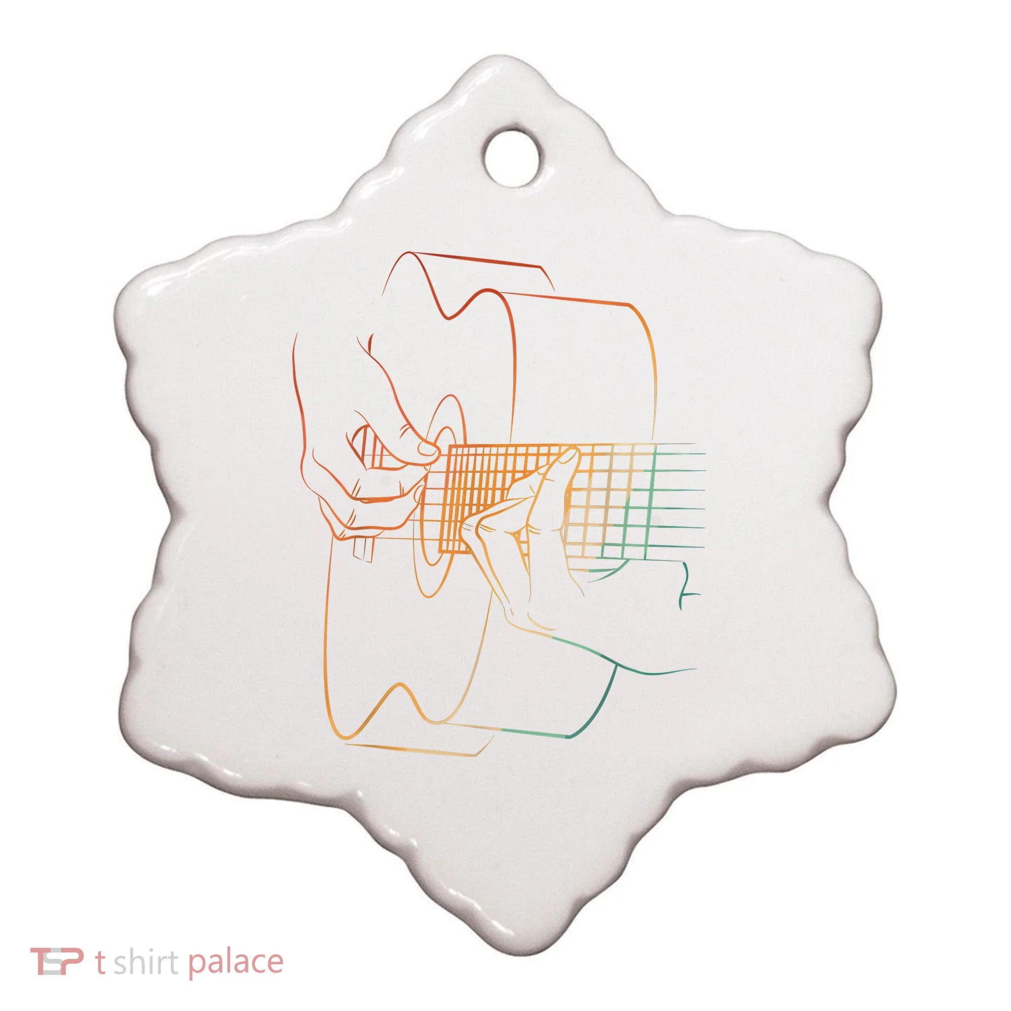 Cool Acoustic Guitar Acoustic Guitar Player Ceramic Ornament