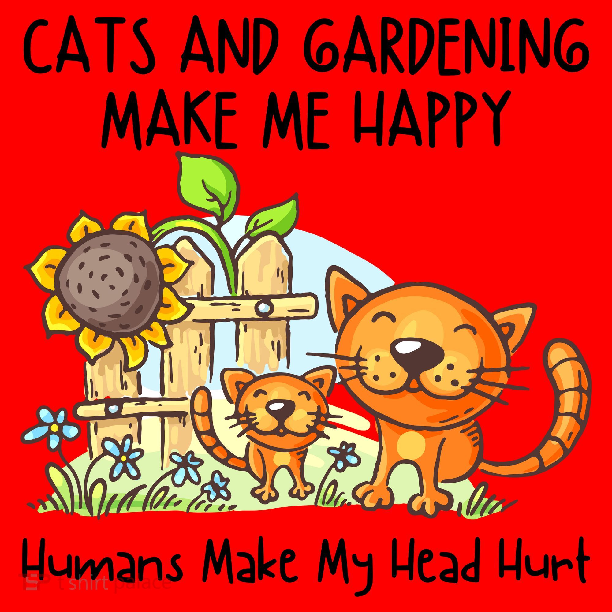 Cats And Gardening Make Me Happy Humans Make My Head Hurt Santa Hat