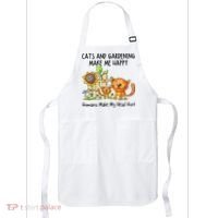 Cats And Gardening Make Me Happy Humans Make My Head Hurt Apron thumb 0