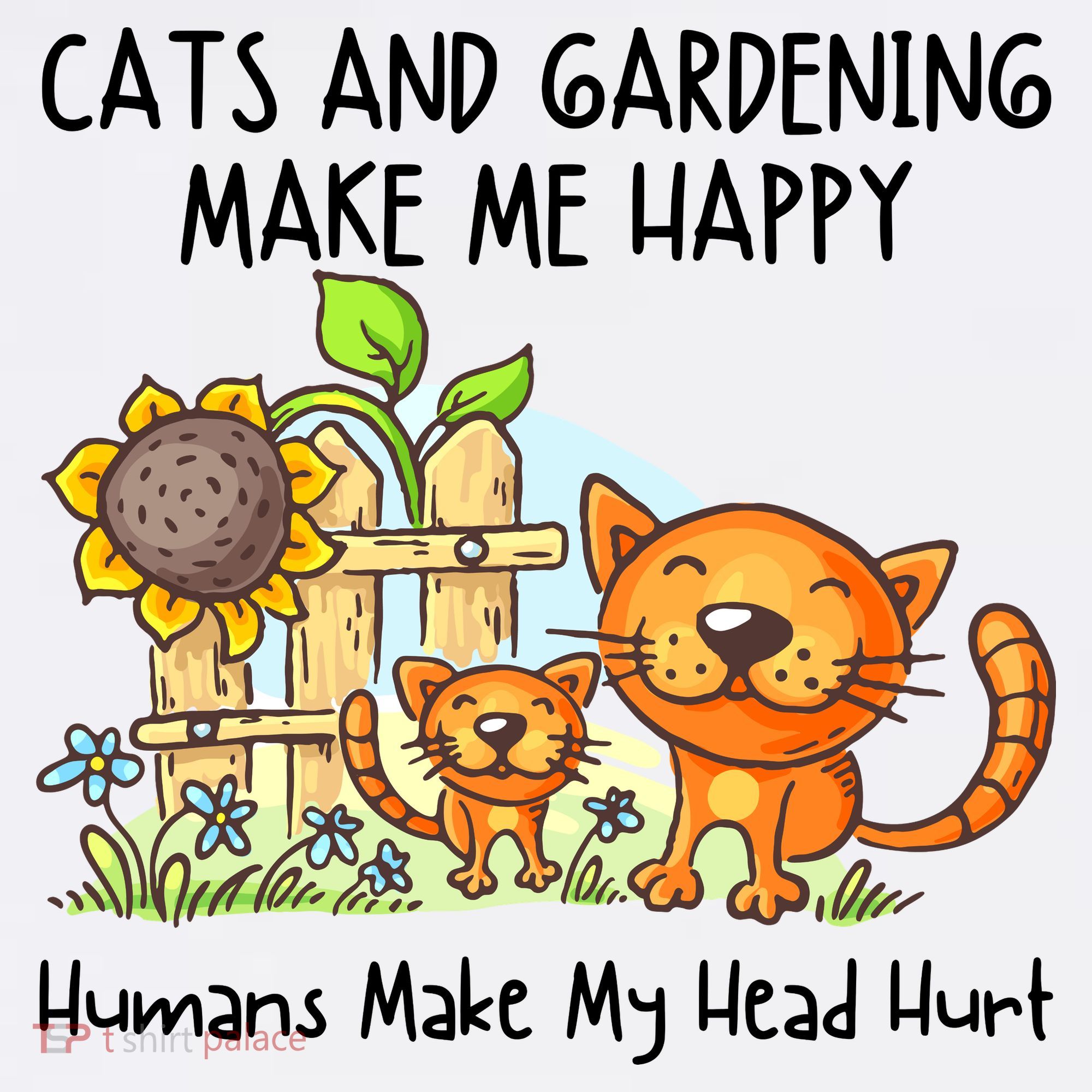Cats And Gardening Make Me Happy Humans Make My Head Hurt Women's Hoodie