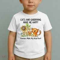 Cats And Gardening Make Me Happy Humans Make My Head Hurt Toddler T-Shirt thumb 2