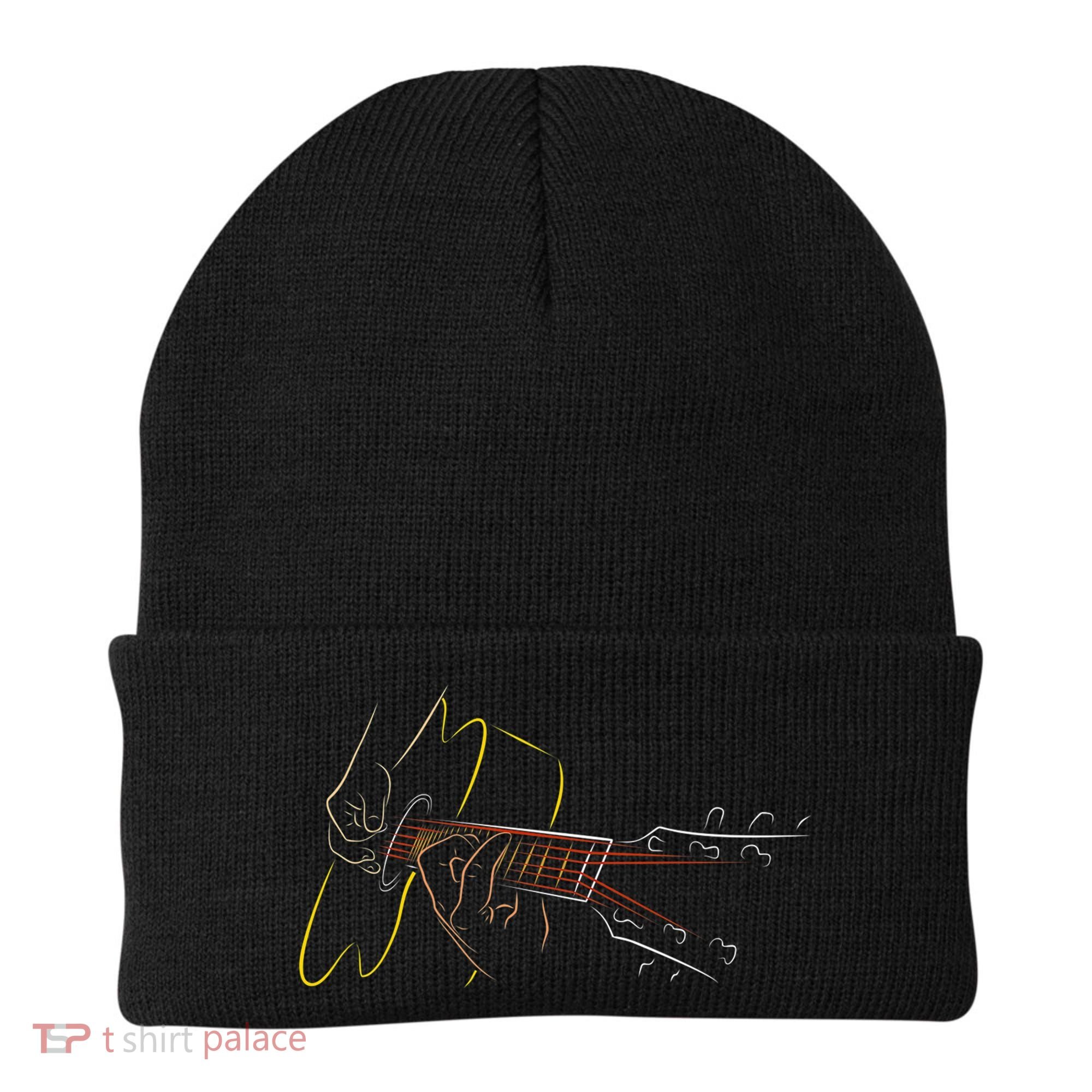 Cool Acoustic Guitar Player Gift Great Guitarist Or Band Gift Beanie