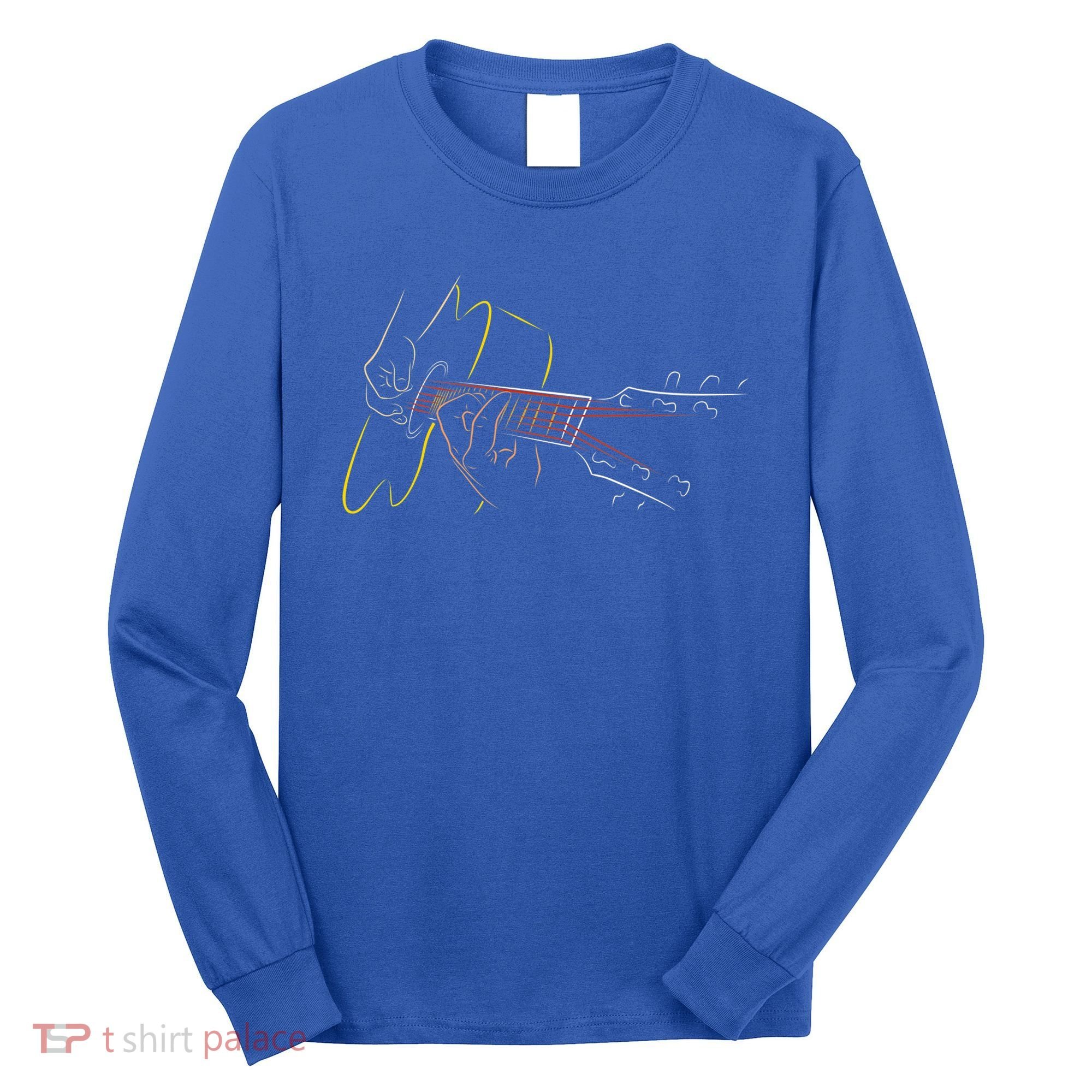 Cool Acoustic Guitar Player Gift Great Guitarist Or Band Gift Long Sleeve Shirt