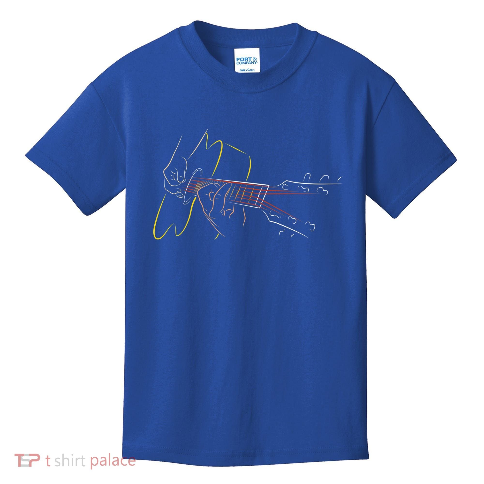 Cool Acoustic Guitar Player Gift Great Guitarist Or Band Gift Kids T-Shirt