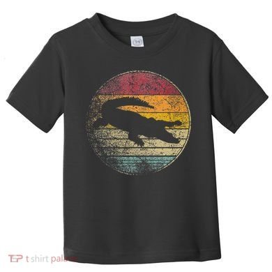 Crocodile Alligator Gator Sun Retro Vintage 70s 80s Toddler T-Shirt