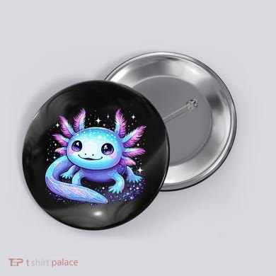 Cute Axolotl Galaxy Rainbow Colorful Axolotl Button