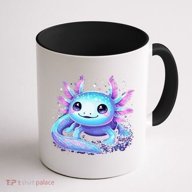 Cute Axolotl Galaxy Rainbow Colorful Axolotl Coffee Mug back