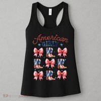Coquette American Girly 4th Of July Western Cowgirl Boot Women's Tank Top thumb 3