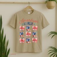 Coquette American Girly 4th Of July Western Cowgirl Boot T-Shirt thumb 2