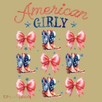 Coquette American Girly 4th Of July Western Cowgirl Boot T-Shirt thumb 7