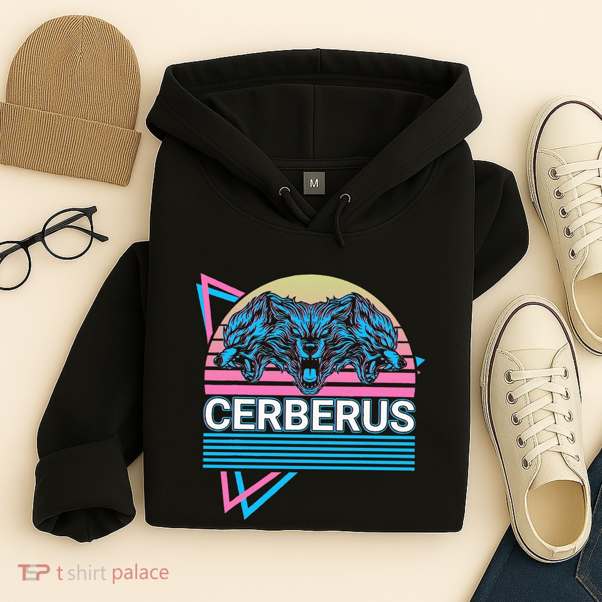 Cerberus Ancient Greek Mythology Retro Hoodie