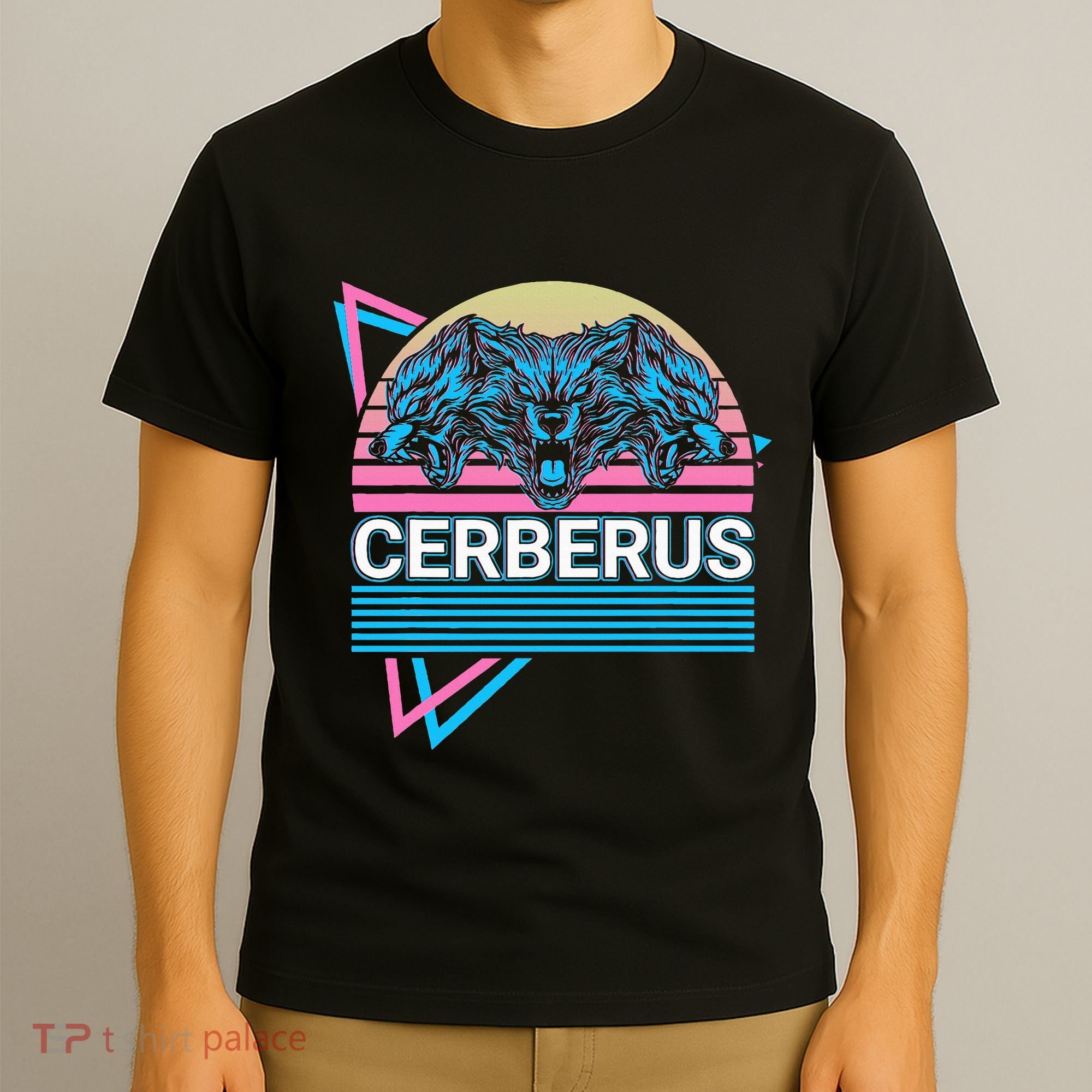 Cerberus Ancient Greek Mythology Retro T-Shirt