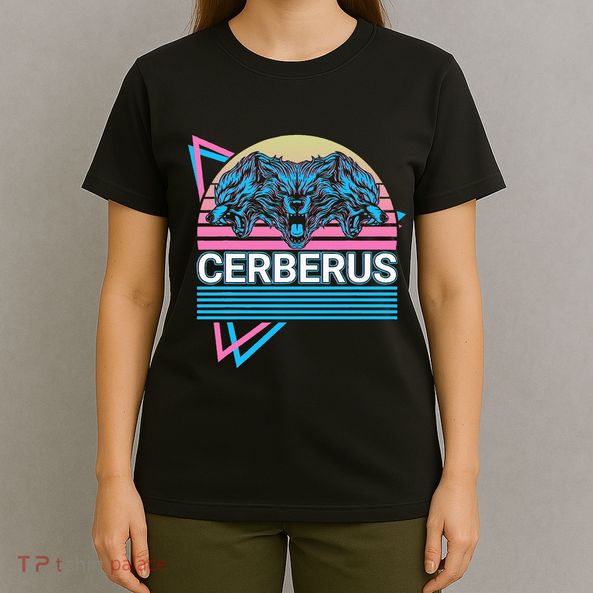 Cerberus Ancient Greek Mythology Retro T-Shirt
