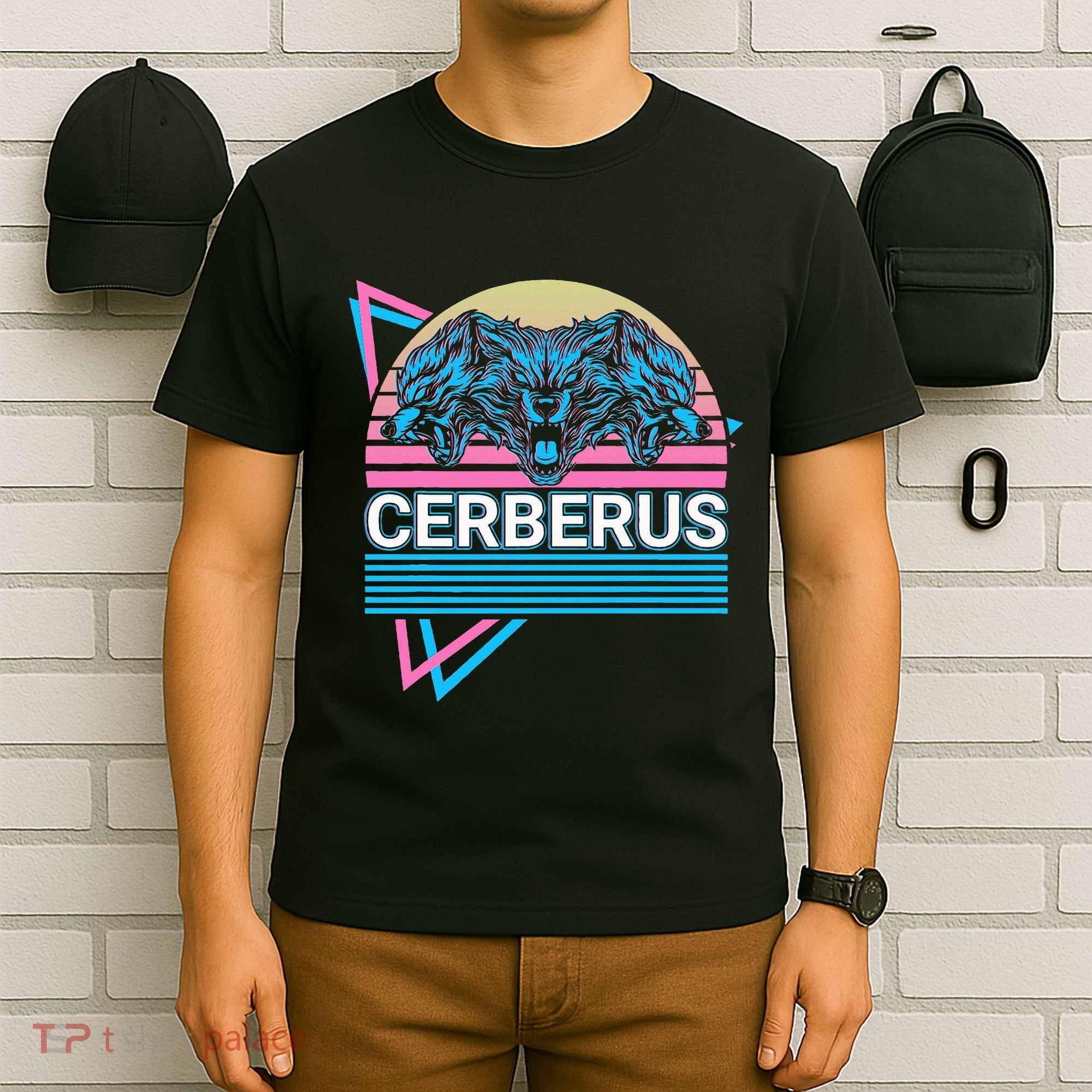 Cerberus Ancient Greek Mythology Retro T-Shirt