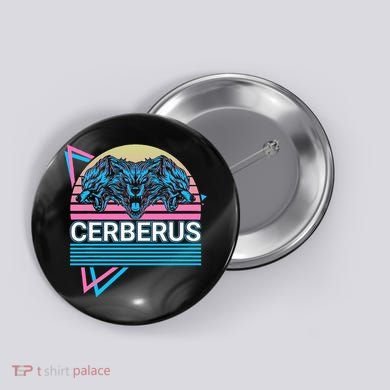 Cerberus Ancient Greek Mythology Retro Button