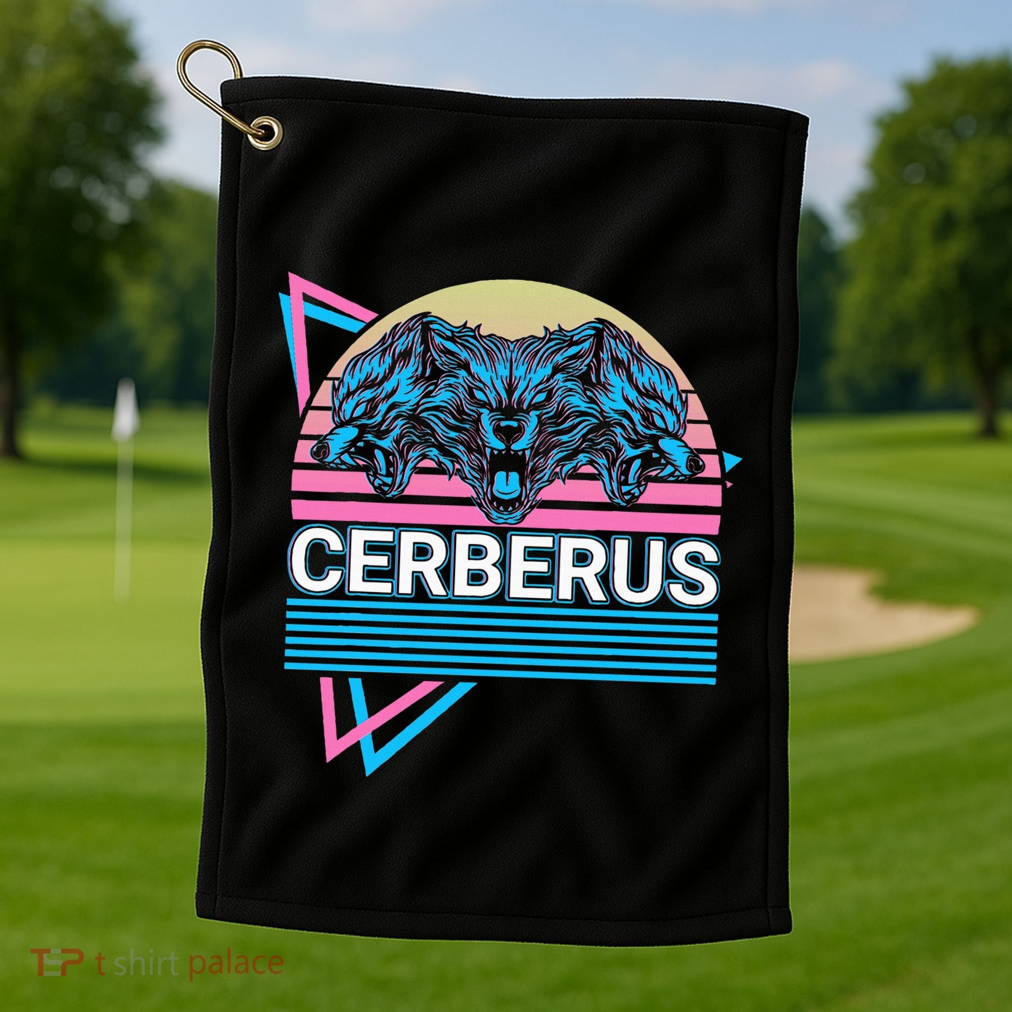 Cerberus Ancient Greek Mythology Retro Golf Towel