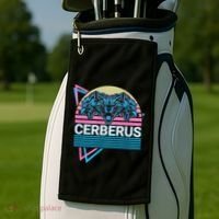 Cerberus Ancient Greek Mythology Retro Golf Towel thumb 2