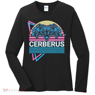 Cerberus Ancient Greek Mythology Retro Women's Long Sleeve Shirt