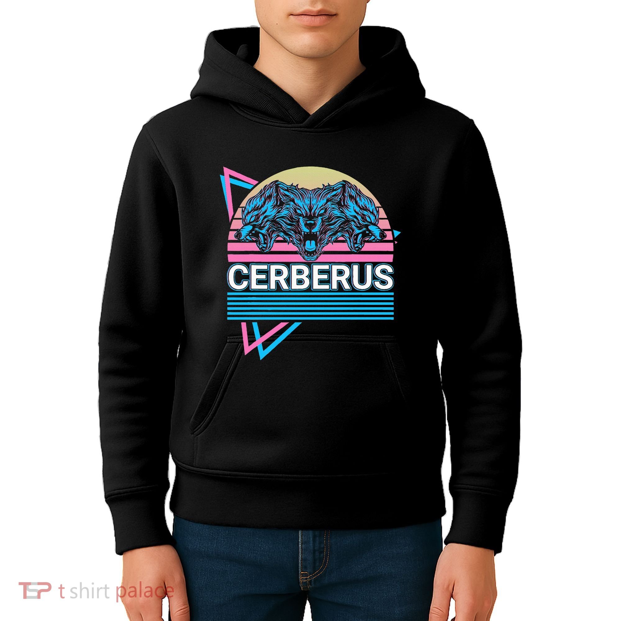Cerberus Ancient Greek Mythology Retro Kids Hoodie
