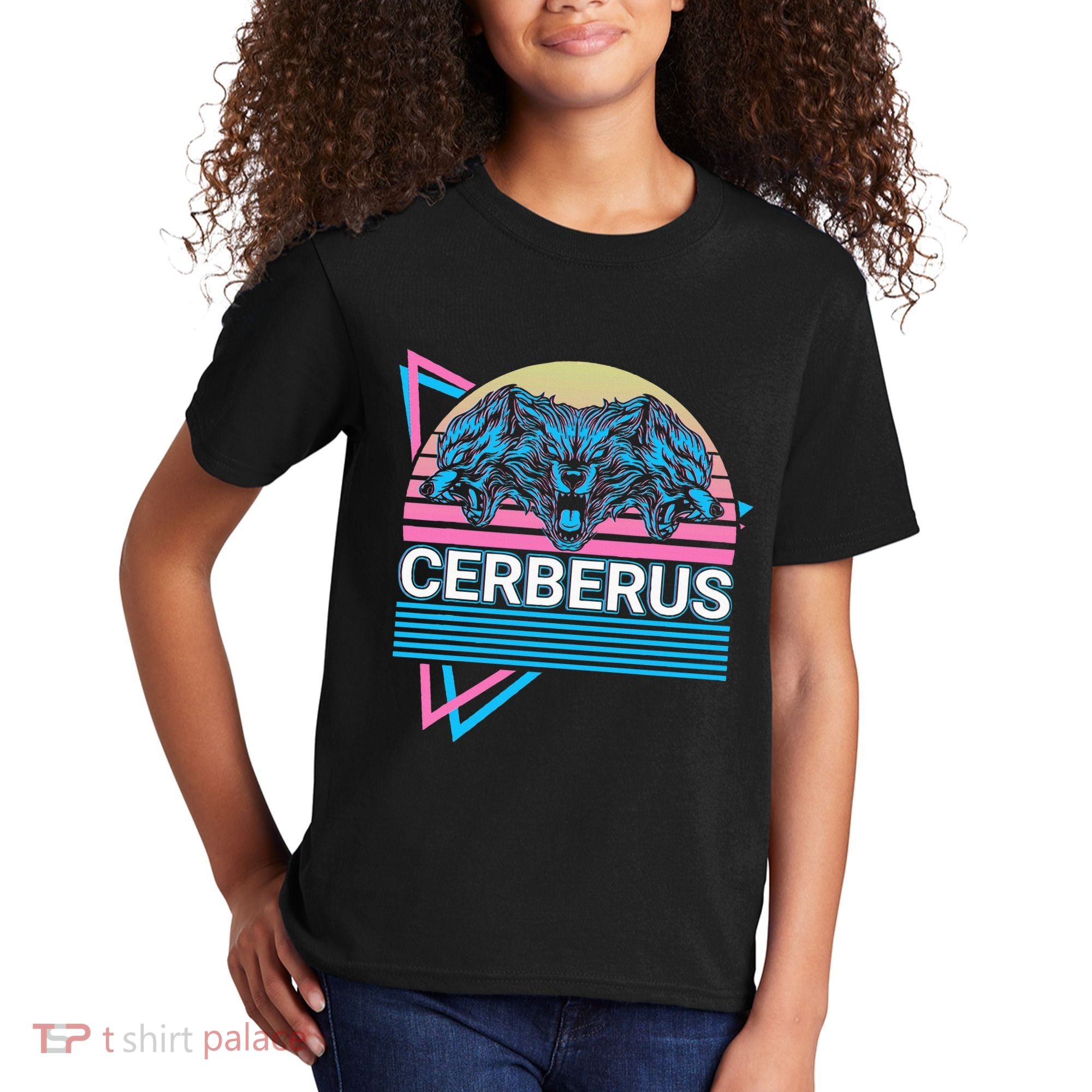 Cerberus Ancient Greek Mythology Retro Kids T-Shirt