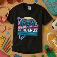 Cerberus Ancient Greek Mythology Retro Kids T-Shirt thumb 3