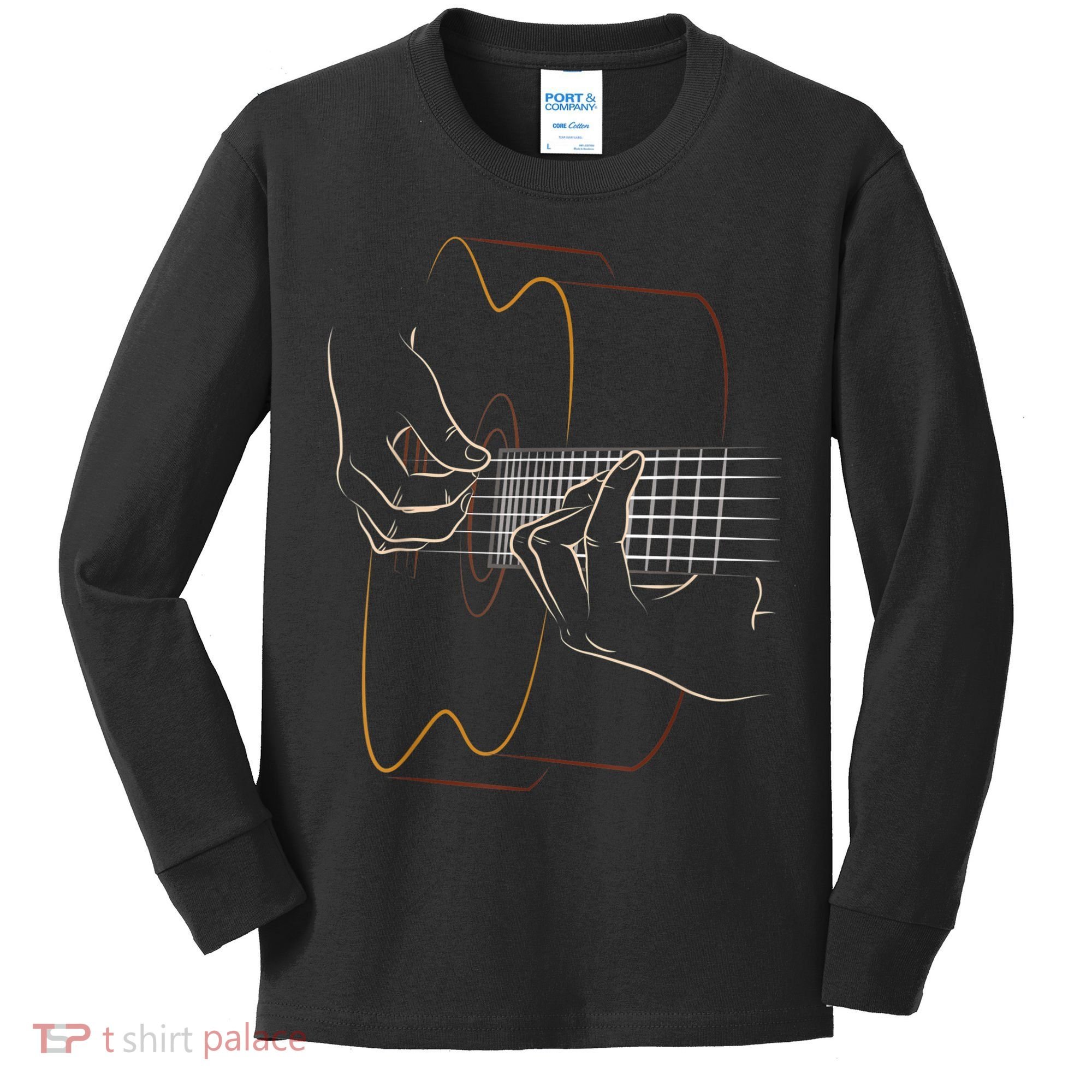 Cool Acoustic Guitar For Women Acoustic Guitar Player Kids Long Sleeve Shirt