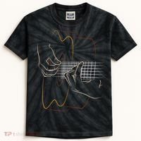 Cool Acoustic Guitar For Women Acoustic Guitar Player Kids Tie-Dye T-Shirt thumb 0