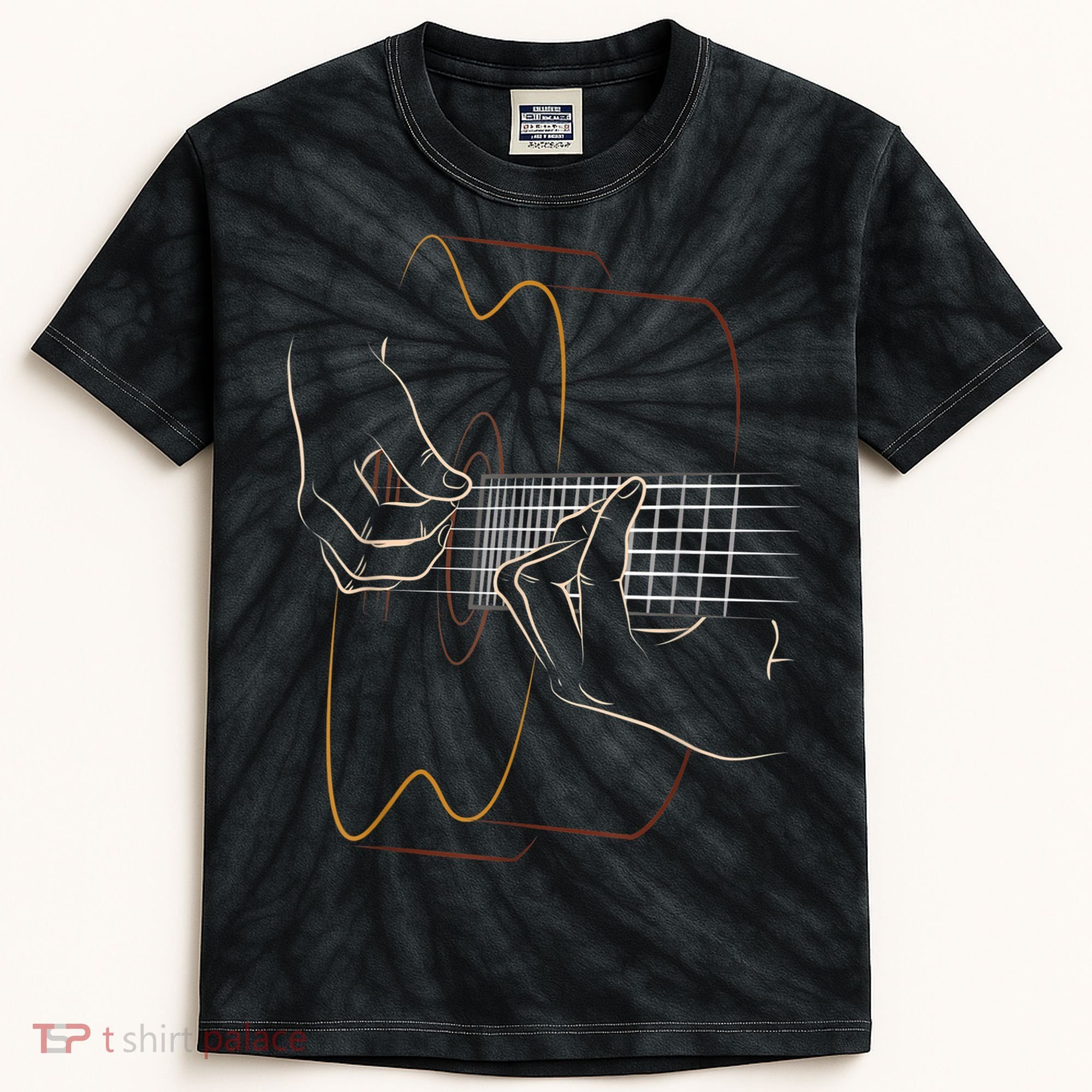 Cool Acoustic Guitar For Women Acoustic Guitar Player Kids Tie-Dye T-Shirt