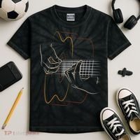 Cool Acoustic Guitar For Women Acoustic Guitar Player Kids Tie-Dye T-Shirt thumb 2