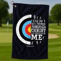 Cute Archery Gifts Golf Towel thumb 1